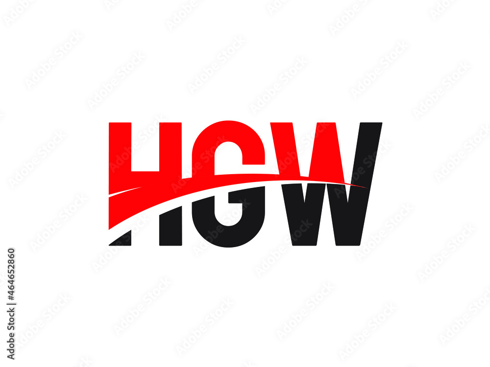 HGW Letter Initial Logo Design Vector Illustration