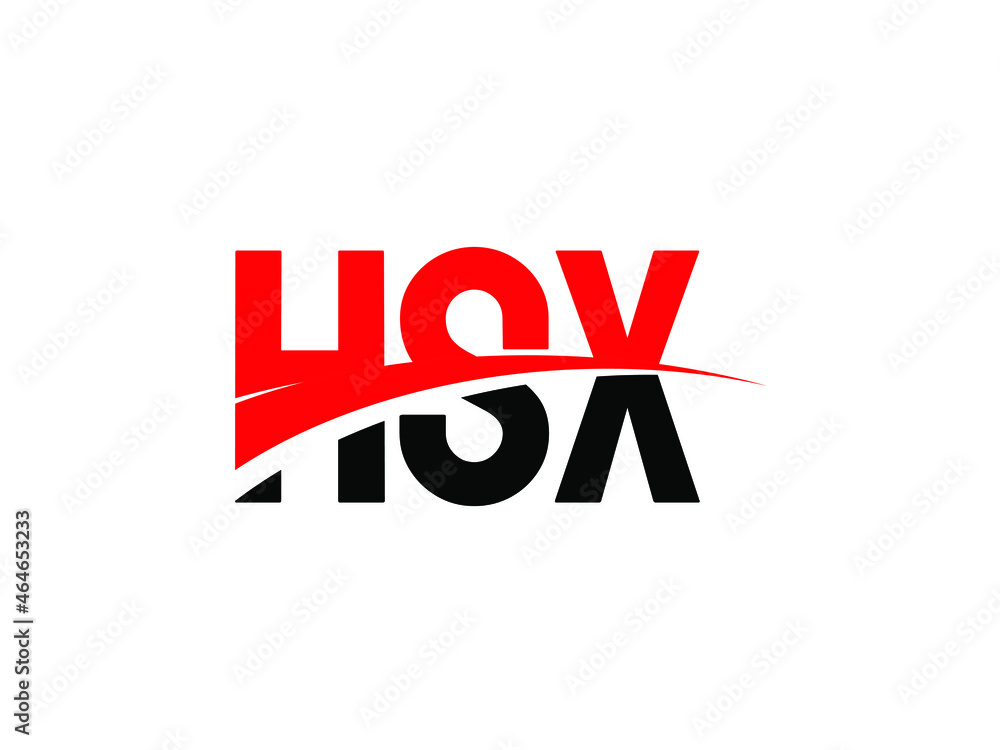 HSX Letter Initial Logo Design Vector Illustration