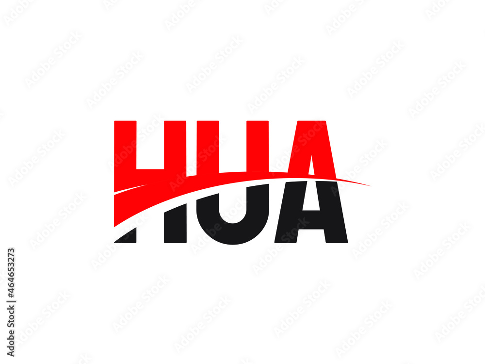 HUA Letter Initial Logo Design Vector Illustration