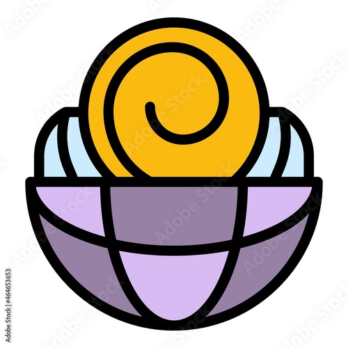 International hypnosis icon. Outline international hypnosis vector icon color flat isolated