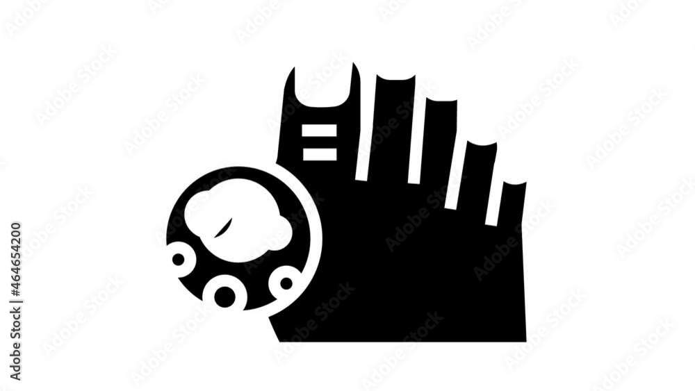 Gout Health Disease glyph icon animation. Ridge And Articular Cartilage ...