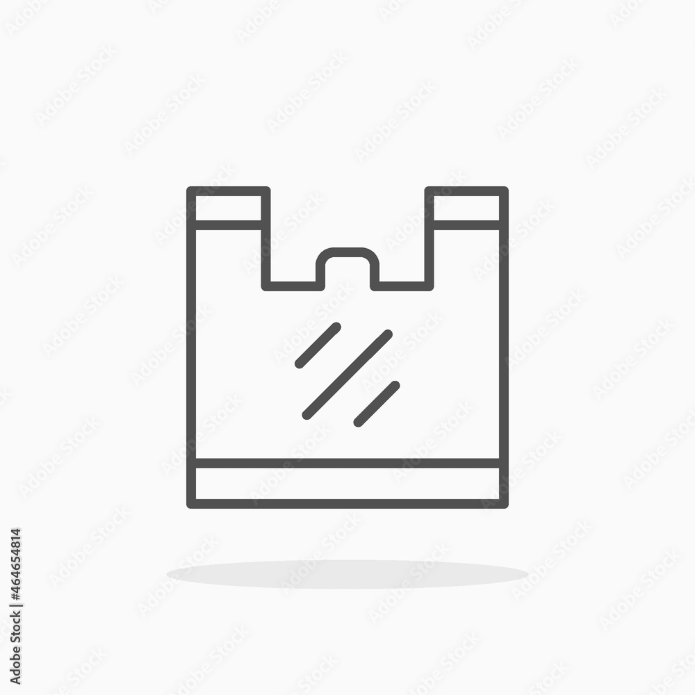 Plastic Bag icon. Outline Style. Editable Stroke and pixel perfect. Vector illustration. Enjoy this icon for your project. Plastic Bag icon. Outline Style. Editable Stroke and pixel perfect. Vector illustration. Enjoy this icon for your project.