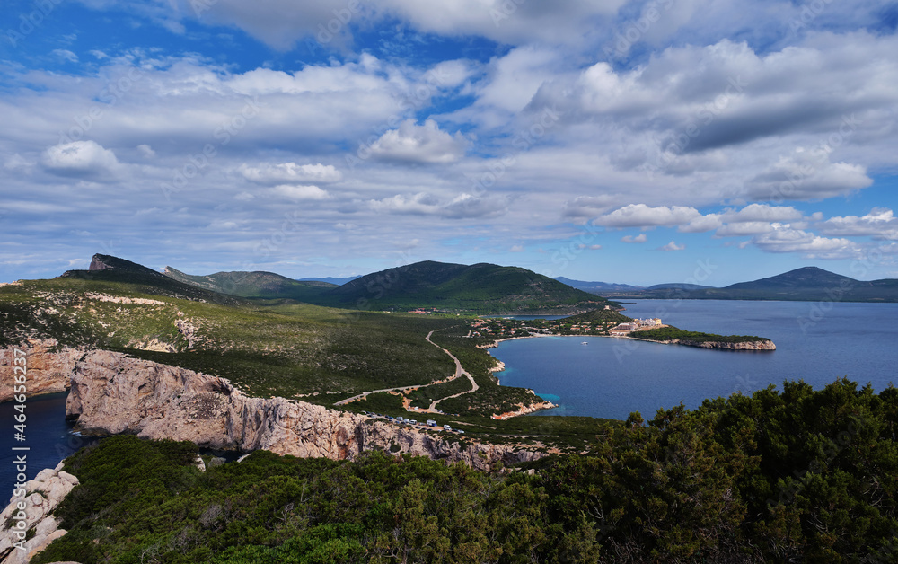 Obraz premium View from Grotta dei vasi rotti, Capo Caccia, Alghero, Sardinia, Italy