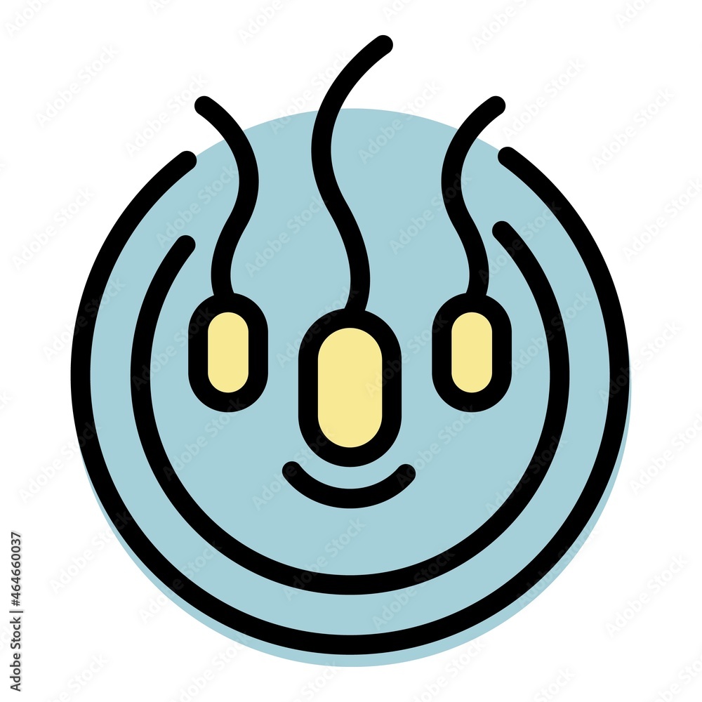 Human fertilization icon. Outline human fertilization vector icon color flat isolated