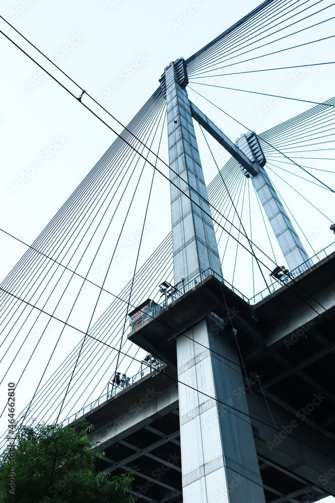 Fototapeta premium Hoogly bridge over the river 