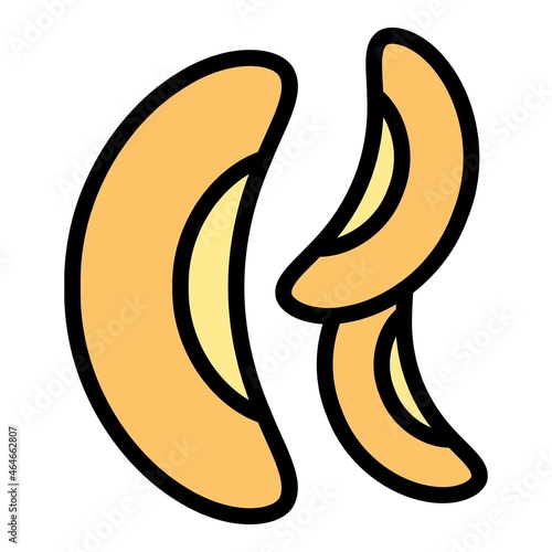 Kidney bean icon. Outline kidney bean vector icon color flat isolated
