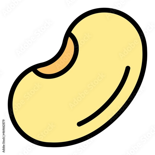 Cooking kidney bean icon. Outline cooking kidney bean vector icon color flat isolated