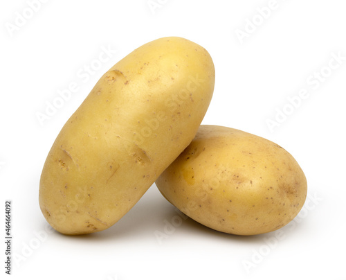 potatoes isolated on white background, with a clipping path.