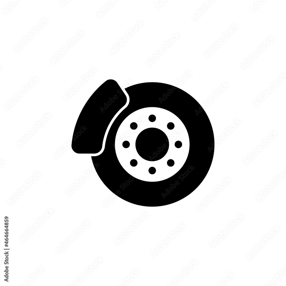 disc brake icon, car vector, brake illustration