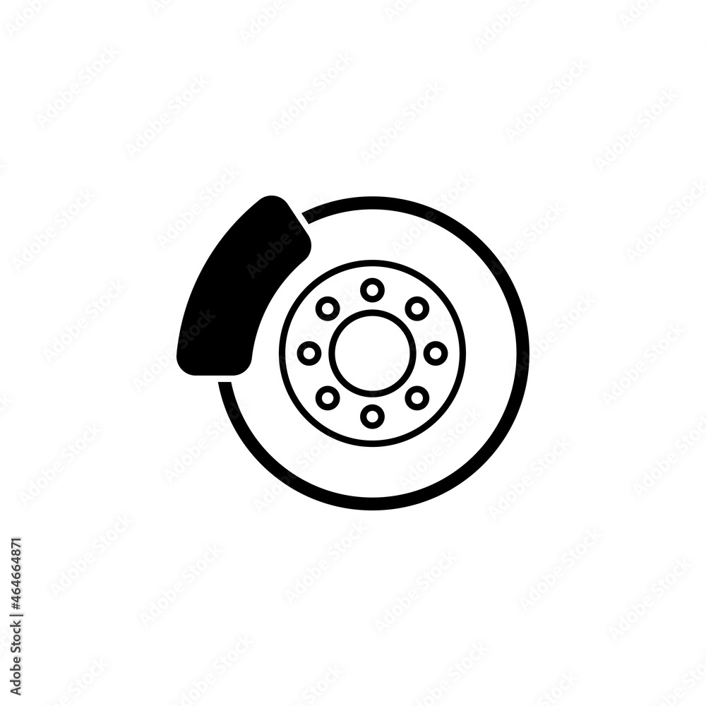 disc brake icon, car vector, brake illustration disc brake icon, car vector, brake illustration