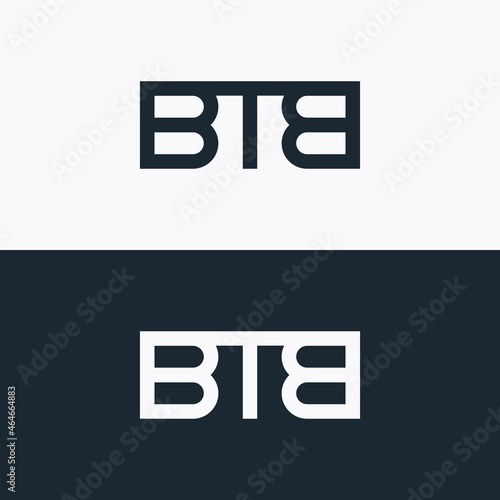 initial letter BTB logo design vector photo