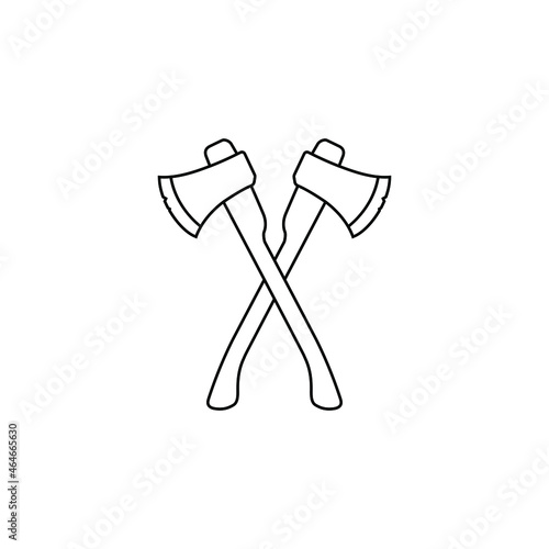 Axe icon vector. forester illustration sign. chop wood symbol or logo.