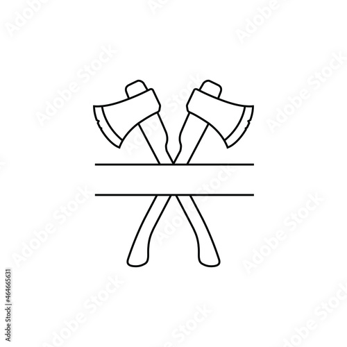 Axe icon vector. forester illustration sign. chop wood symbol or logo.