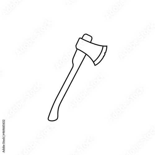 Axe icon vector. forester illustration sign. chop wood symbol or logo.