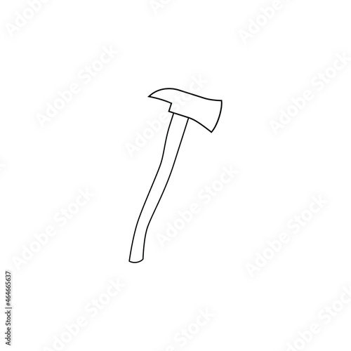 Axe icon vector. forester illustration sign. chop wood symbol or logo.