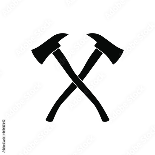 Axe icon vector. forester illustration sign. chop wood symbol or logo.