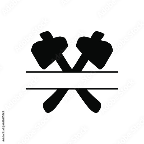 Axe icon vector. forester illustration sign. chop wood symbol or logo.
