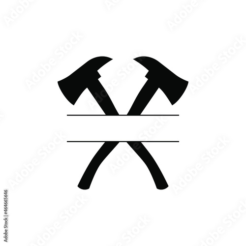 Axe icon vector. forester illustration sign. chop wood symbol or logo.