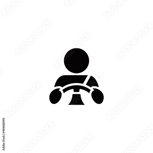 Car driver simple flat icon vector illustration