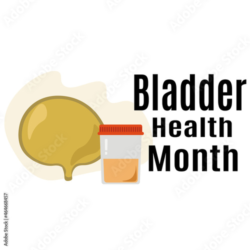 Bladder Health Month, idea for a poster, banner, flyer or postcard on a medical theme