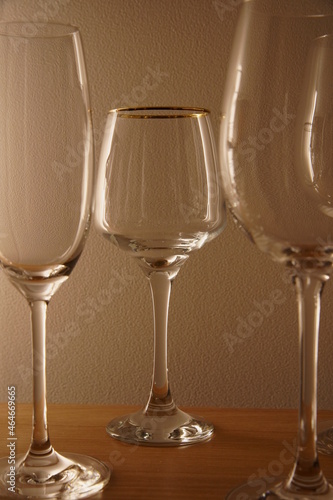 wine glass and glass