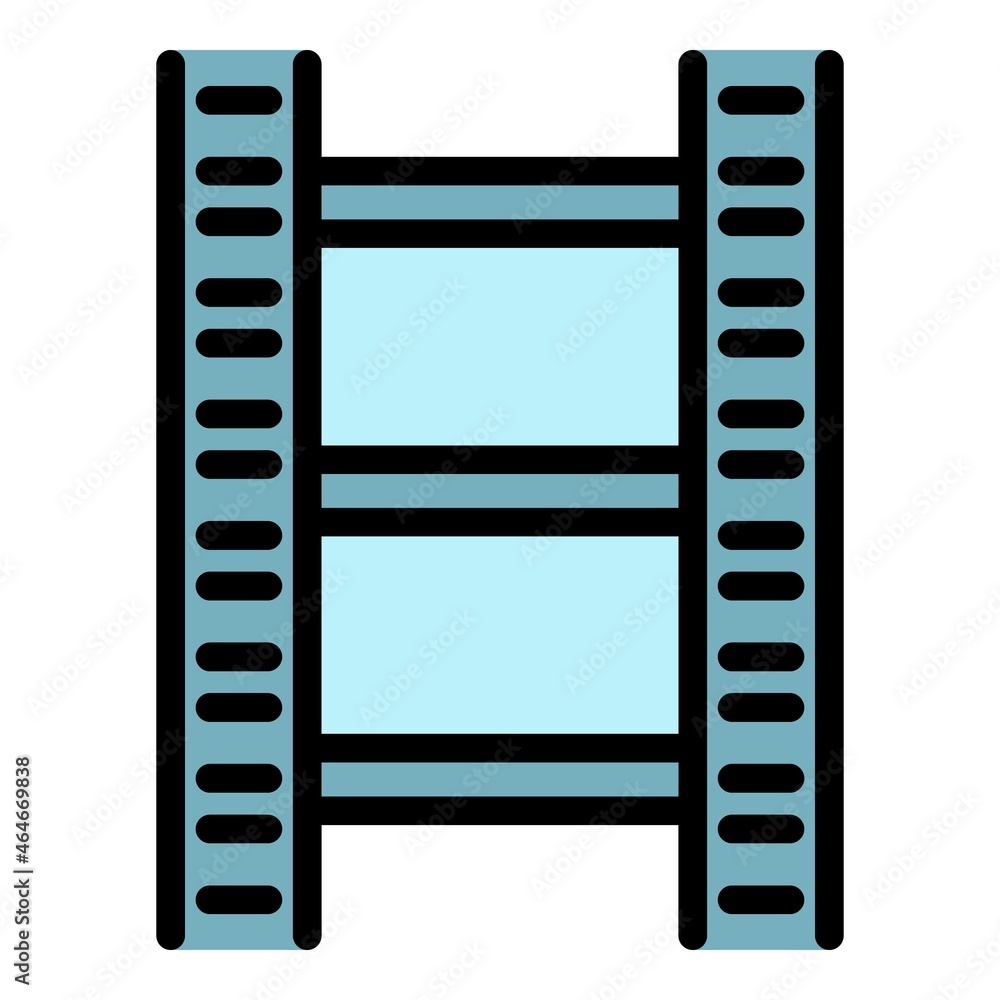 Wedding film photo icon. Outline wedding film photo vector icon color flat isolated Wedding film photo icon. Outline wedding film photo vector icon color flat isolated