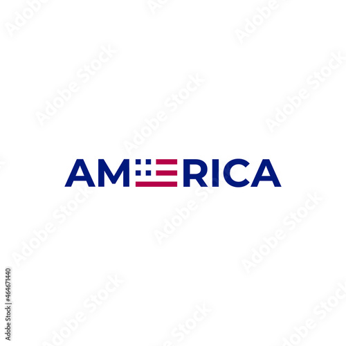 USA wordmark logo template. Vector illustration