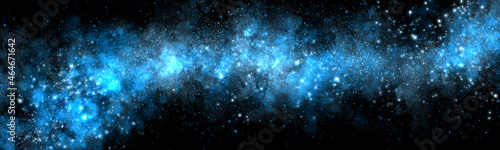  Space background with realistic nebula and lots of shining stars. Infinite universe and starry night. Colorful cosmos with stardust and the Milky Way. 