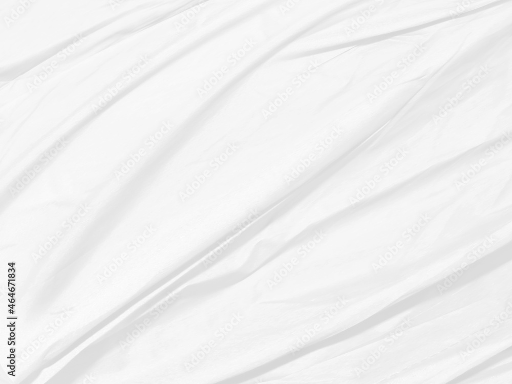 Obraz premium Clean fashion woven beautiful soft fabric abstract smooth curve shape decorative textile white background