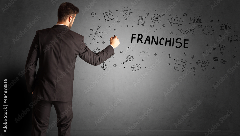 businessman drawing a creative idea sketch businessman drawing a creative idea sketch