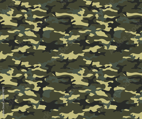 dark green camouflage texture, army uniform texture, military ojeda design. photo