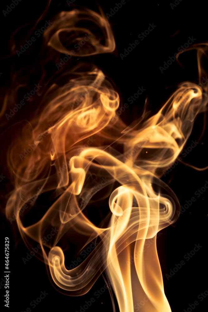 Gold smoke on black background. Gold smoke on black background.