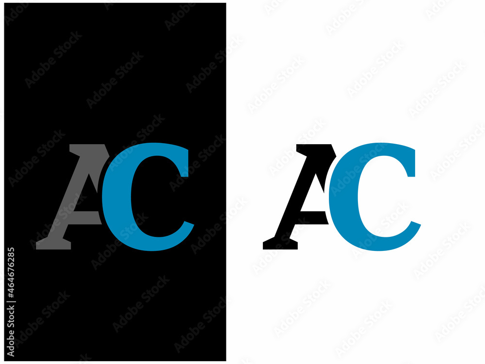 Hello, This creative AC logo.This file Ai+EPS+ JPG - obrazy, fototapety, plakaty 