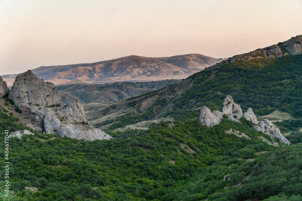 The Crimean Peninsula. July 16, 2021. Mountain Crimean landscape .