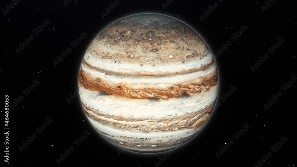 Planet Jupiter Cinematic HD Space Scene Planet Jupiter Cinematic HD Space Scene