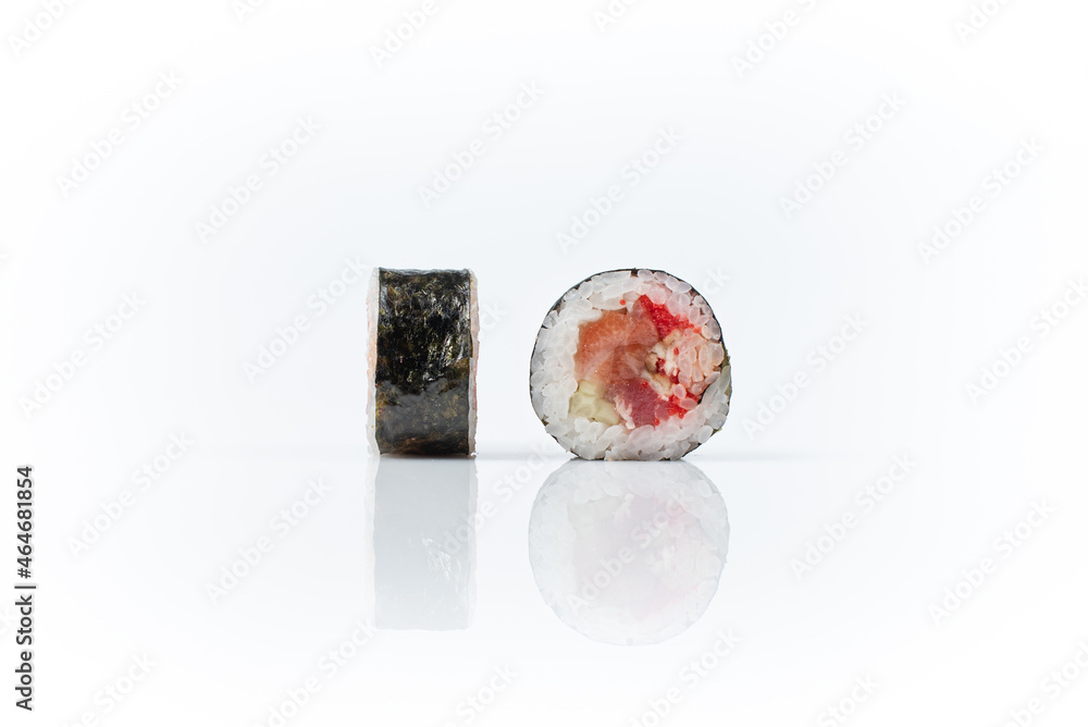 Sushi rolls isolated on white background Sushi rolls isolated on white background