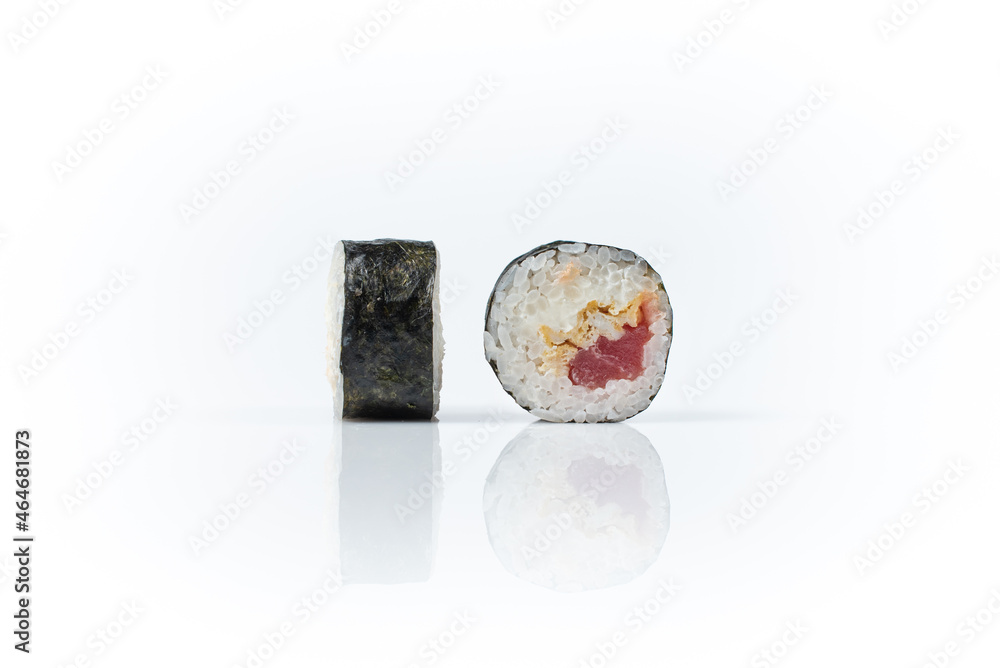 Sushi rolls isolated on white background Sushi rolls isolated on white background