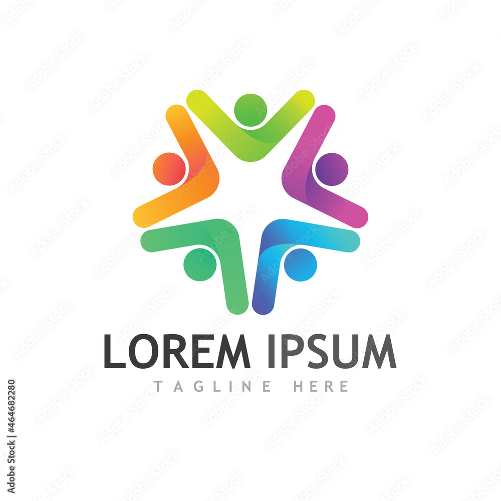 Community, network and social icon Community, network and social icon