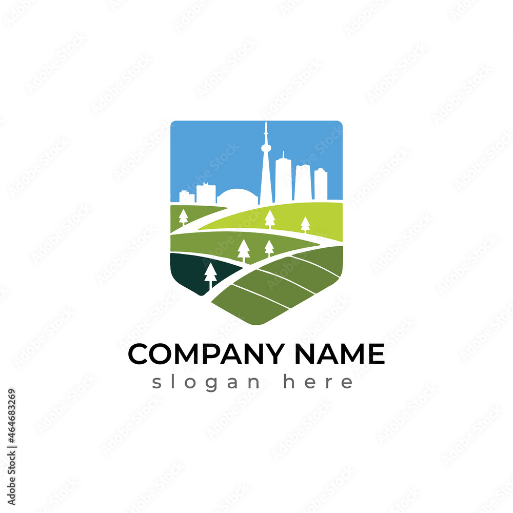 Flat farm logo template Flat farm logo template