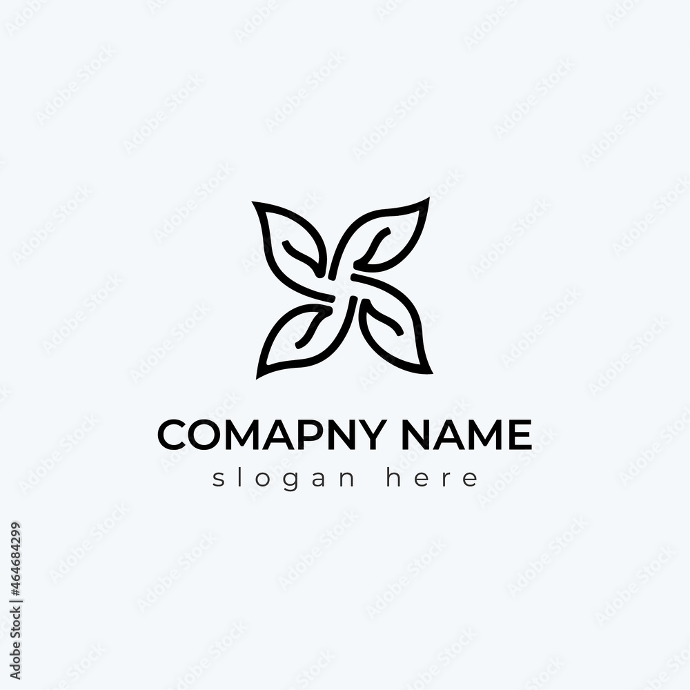 leaves logo icon design
