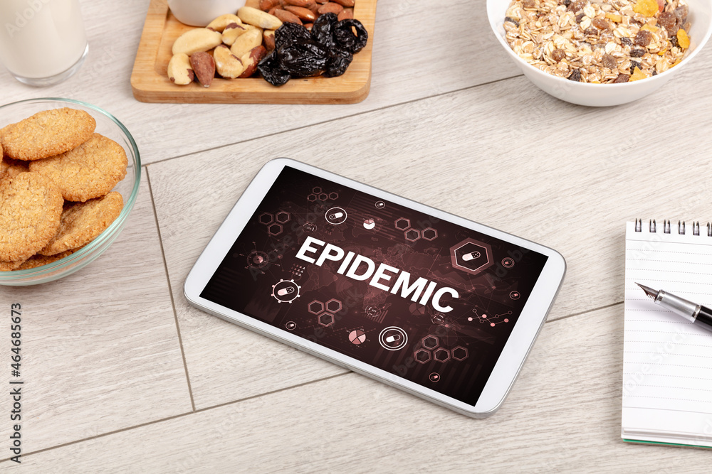 Healthy Tablet Pc compostion, immune system boost concept Healthy Tablet Pc compostion, immune system boost concept