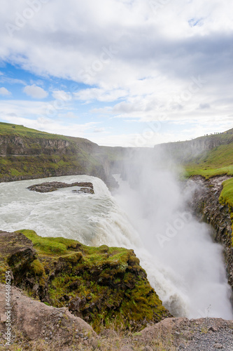 Gullfoss falls in summer season view  Iceland