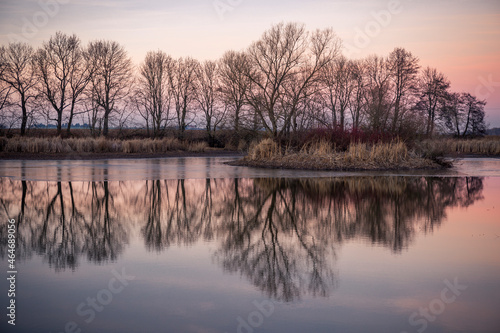 mystical mood at winter sunset on the sse photo