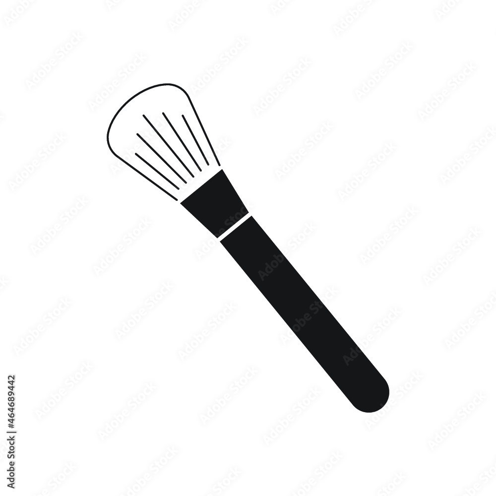 Makeup brush icon. Makeup brush isolated simple icon. Makeup brush icon. Makeup brush isolated simple icon.