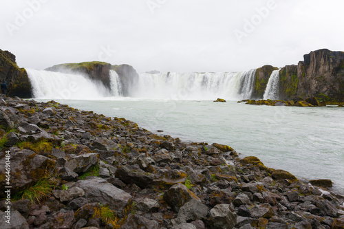 Godafoss falls in summer season view, Iceland