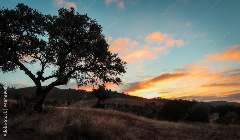 sunset in the mountains