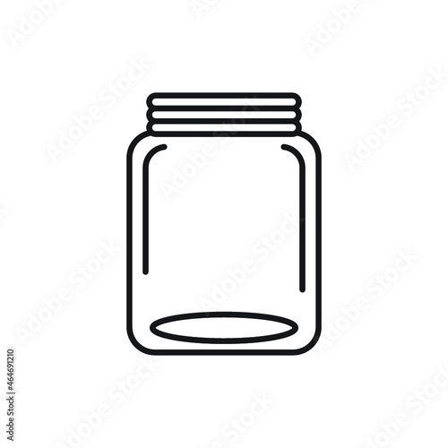 mason jar glass rustic can icon. Isolated and flat illustration