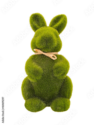 Green bunny easter decoration isolated
