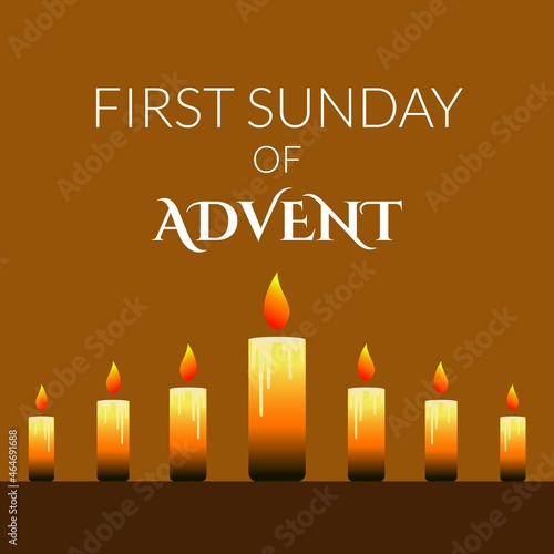 first sunday of Advent. it is suitable for background, banner, poster