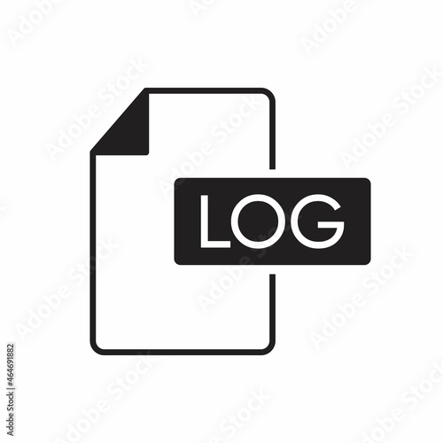 Pictograph of format file log extension for template logo, icon